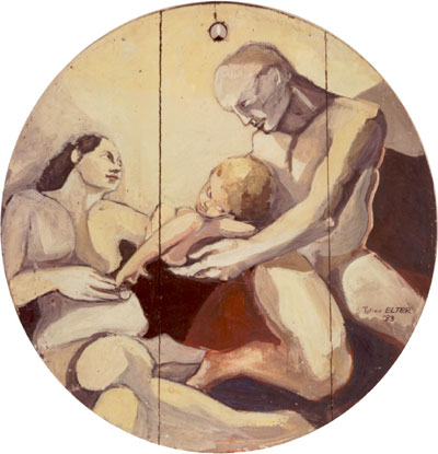 padre che porge neonato alla madre